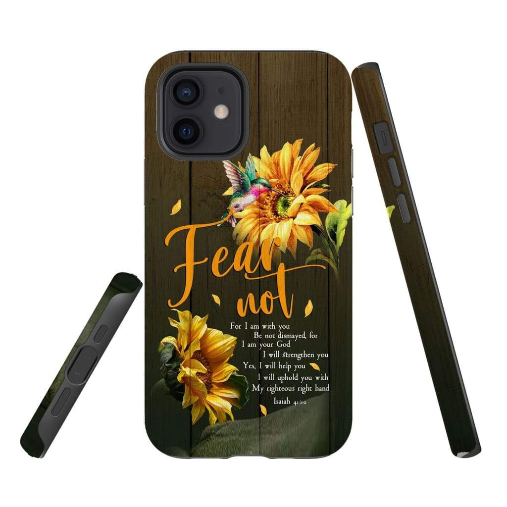 Hummingbird Sunflower - Isaiah 4110 Fear Not For I Am With You Christian Phone Case - Bible Verse Phone Cases Samsung