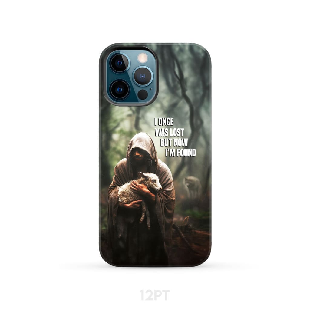 I Once Was Lost but Now I'm Found Jesus and Lost Sheep Phone Case - Bible Verse IPhone & Samsung Cases