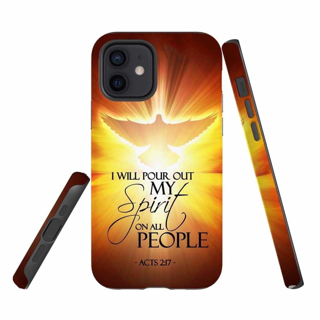 I Will Pour Out My Spirit On All People Acts 217 Bible Verse Phone Case - Inspirational Bible Scripture iPhone Cases