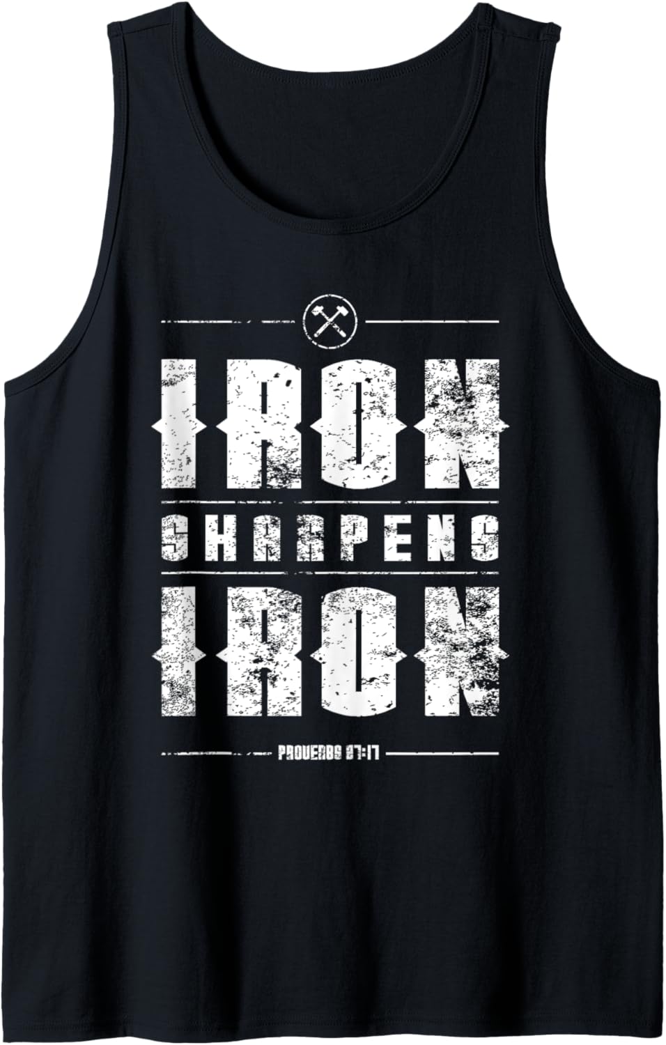 Iron Sharpens Iron Proverbs Christian Bible Verse Religious Tank Top