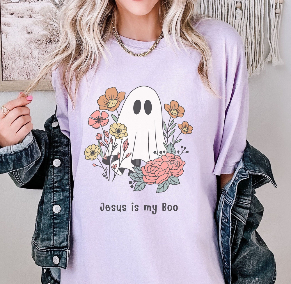 Jesus Is My Boo Shirt Christian Halloween Comfort Colors Christian Fall Shirt Christian Crewneck Faith Based Funny Halloween