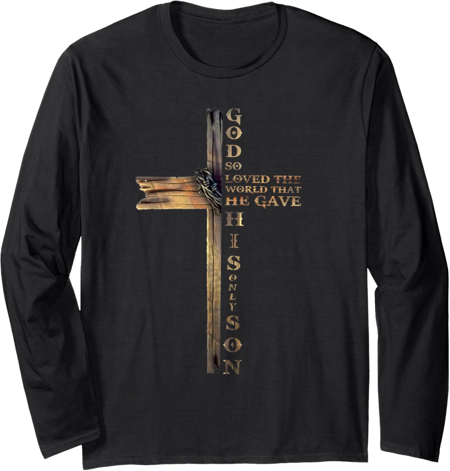 John 316 Christian Cross Shirt Bible Long Sleeve