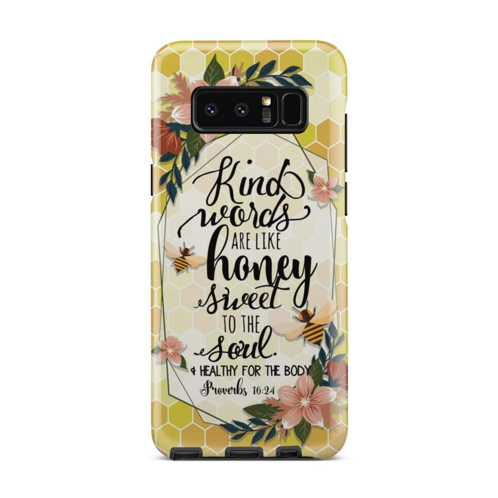 Kind Words Are Like Honey Proverbs 1624 Bible Verse Phone Case - Inspirational Bible Scripture iPhone Cases