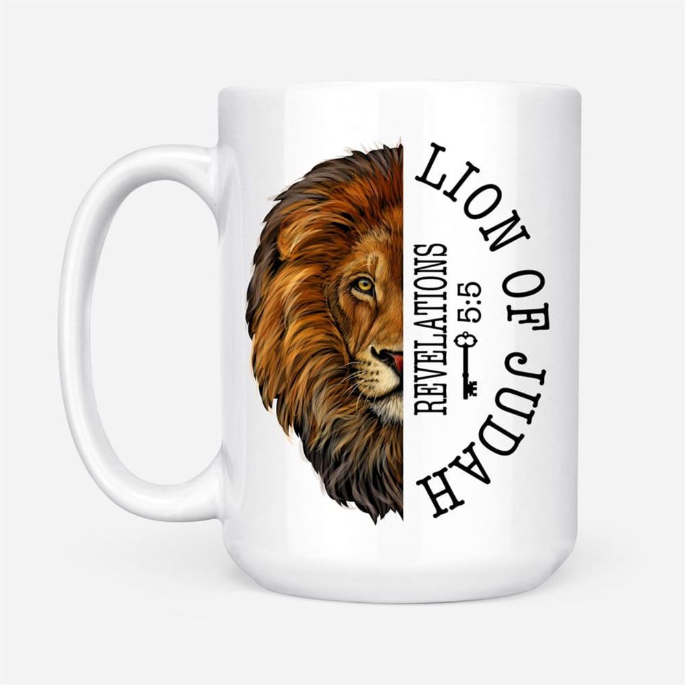 Lion Of Judah Revelation 55 Coffee Mug, Christian Mug, Bible Mug, Faith Gift, Encouragement Gift