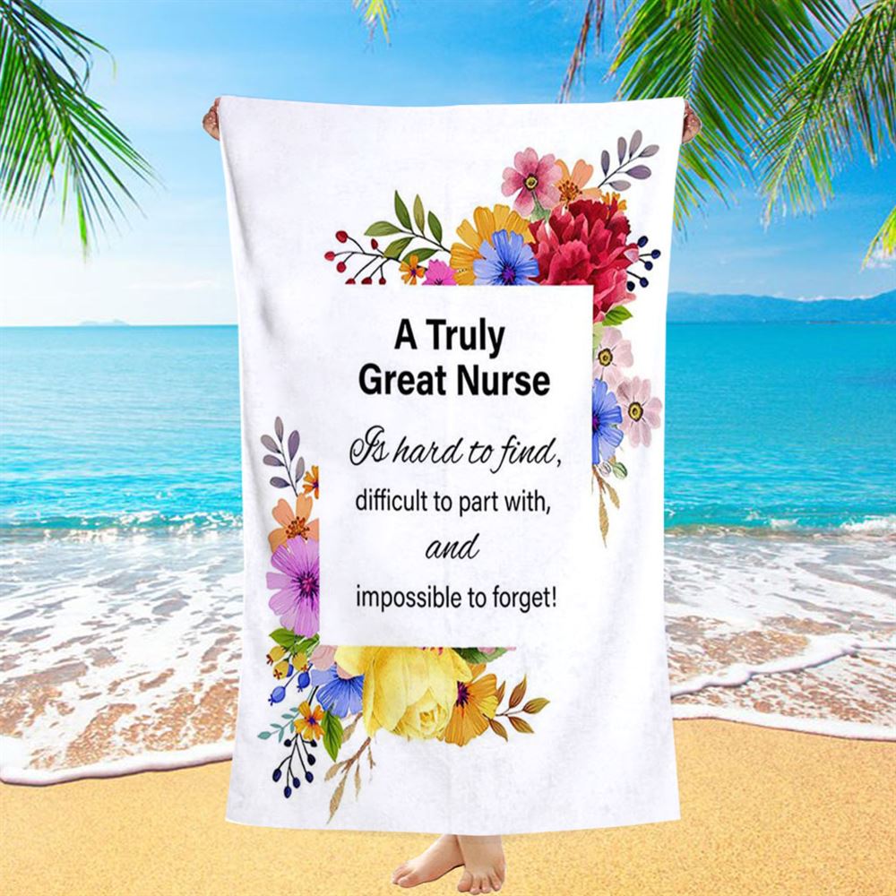 Nurse Beach Towel Decor - Appreciation Gift For Er Nurse Practitioner, Rn, Physicians Assistant, Nurses Aid