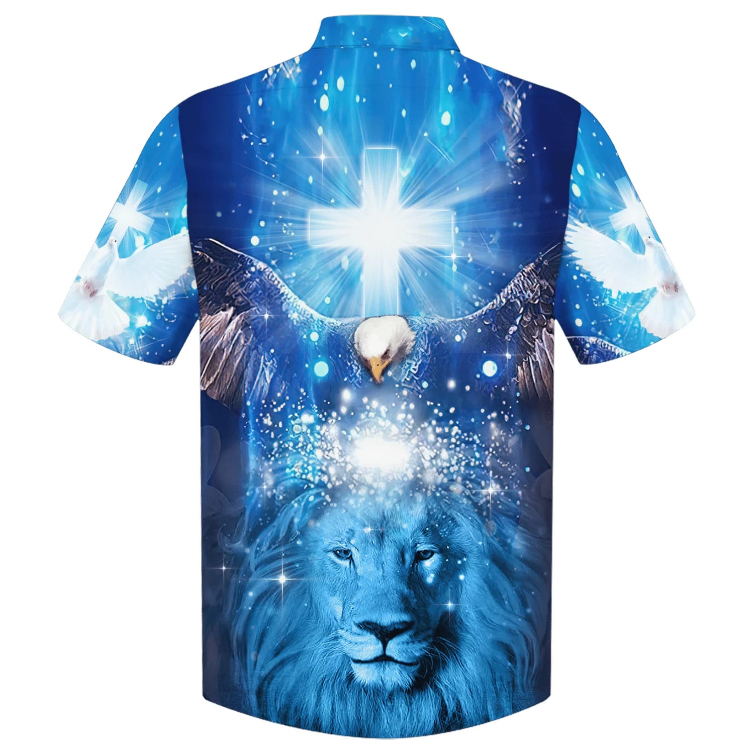 One Nation Under God Lion Hawaiian Shirt - Best Hawaiian Shirts - Christian Hawaiian Shirt