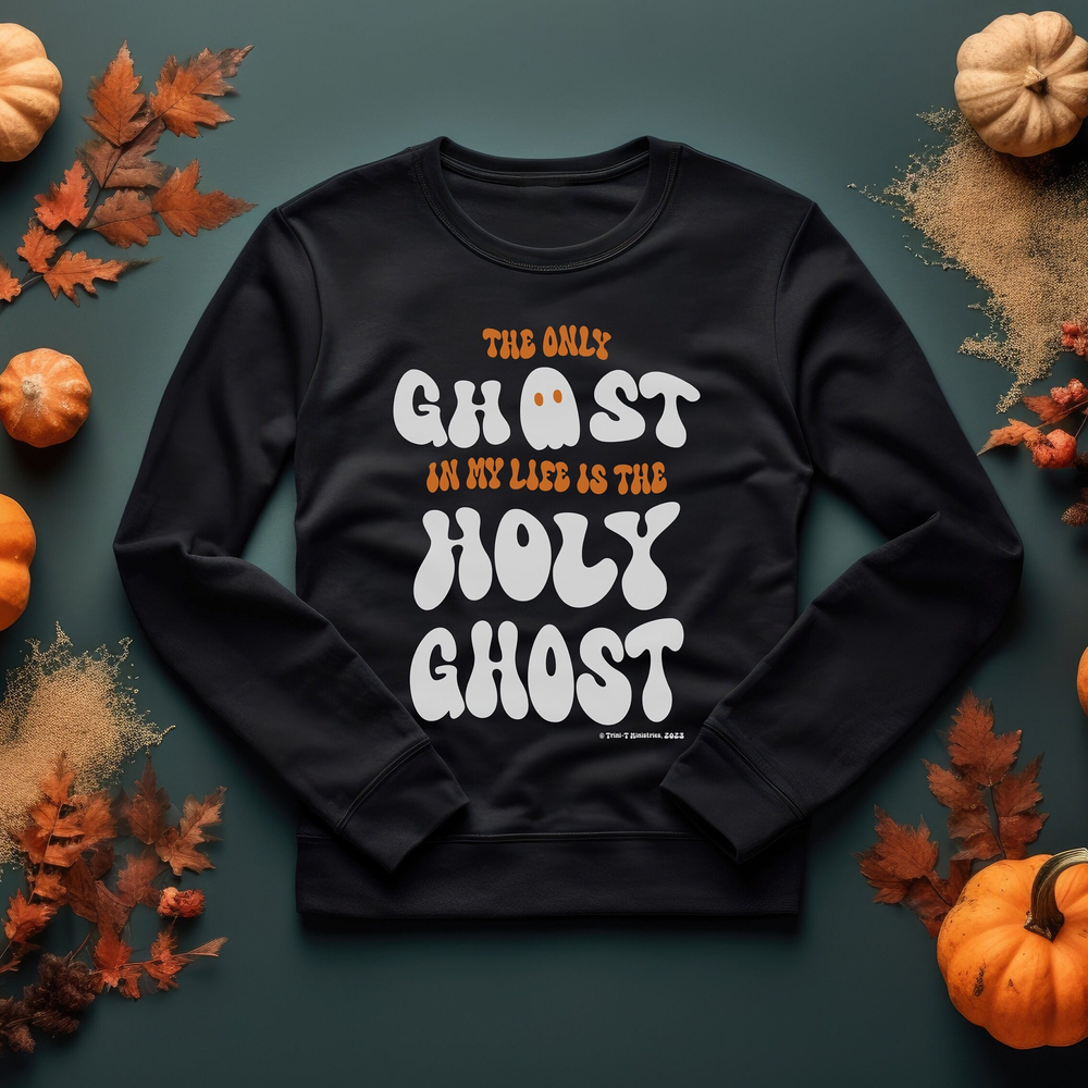 Only Holy Ghost, Sweatshirt, Funny Halloween Shirt, Halloween Christian Shirt, Bible Verse, Fall Christian Shirt, Holy Spirit, Costume