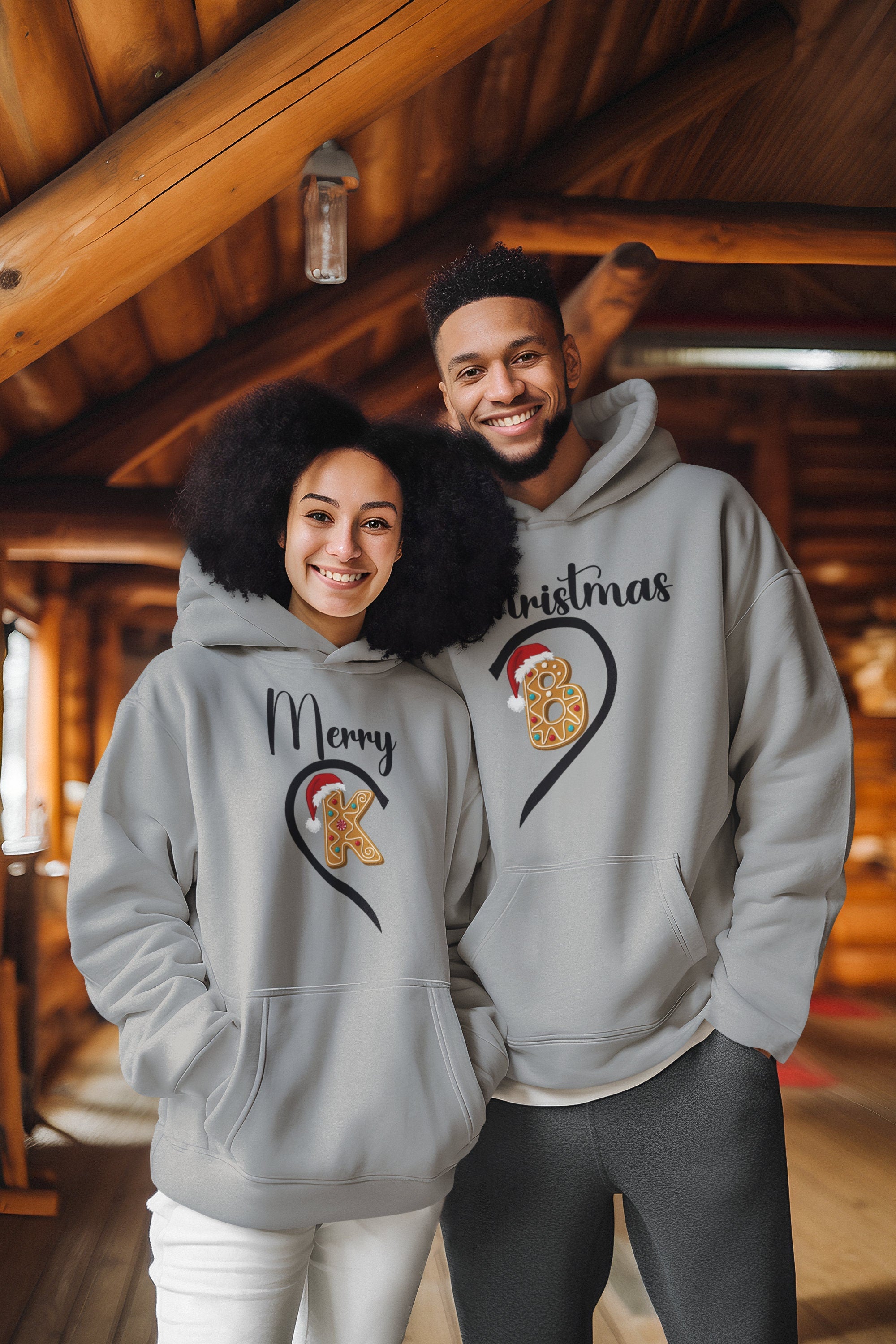 Personalized Couple Christmas Shirt, Merry Xmas Couple Hoodie Sweatshirt Tshirt for Wife Husband, Custom Name Family Matching T-Shirt Gift White