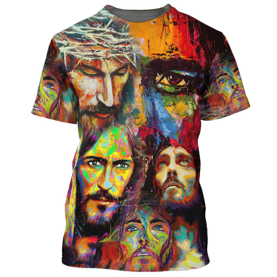 Pictures Jesus Christ 3D All Over Printed Shirt for Men and Women