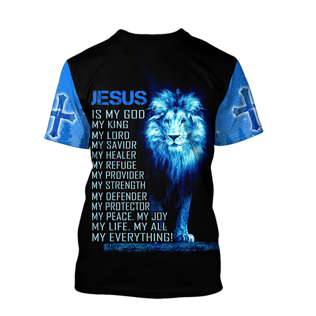 Premium Christian Jesus Lion 3d Unisex Shirt - Christian 3D Shirt