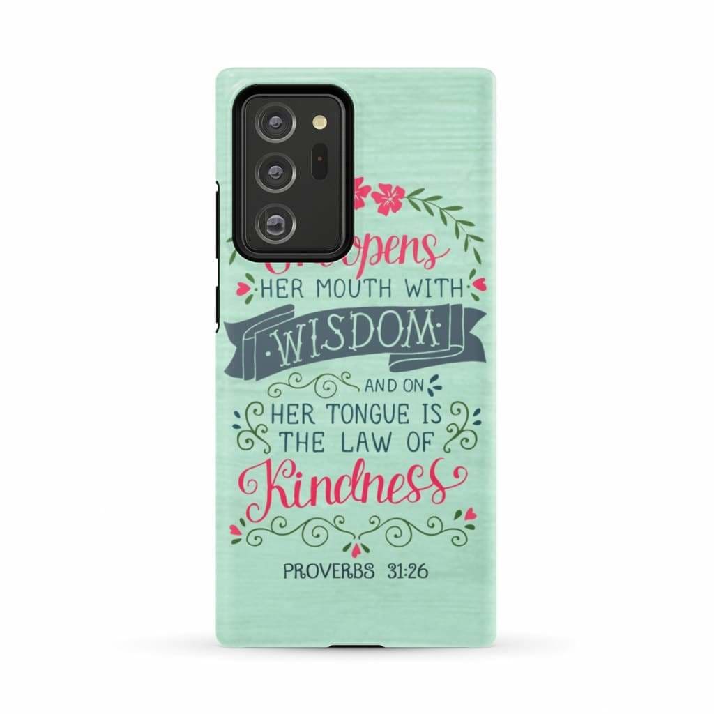 Proverbs 3126 She Opens Her Mouth With Wisdom Phone Case - Bible Verse Phone Cases - Iphone Samsung Phone Case