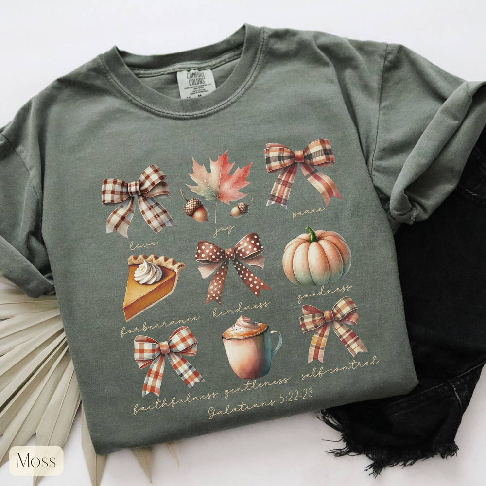 Pumpkin Bow Shirt, Christian Halloween Shirt,Fall Shirt Comfort Colors,Autumn Christian Shirt,Christian Halloween Shirt,Fall Tee