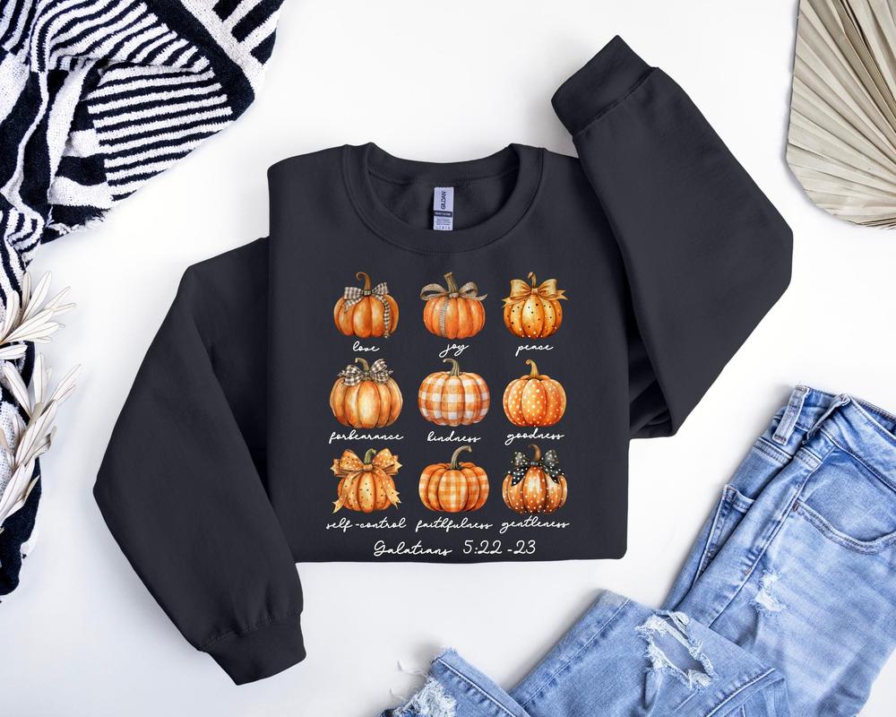 Pumpkin Sweatshirt, Fall Sweatshirt, Bible Verse Hoodie, Christian Halloween Sweatshirt, Jesus Shirt, Fall Pumpkins, Pumpkin Sweatshirt, Tee