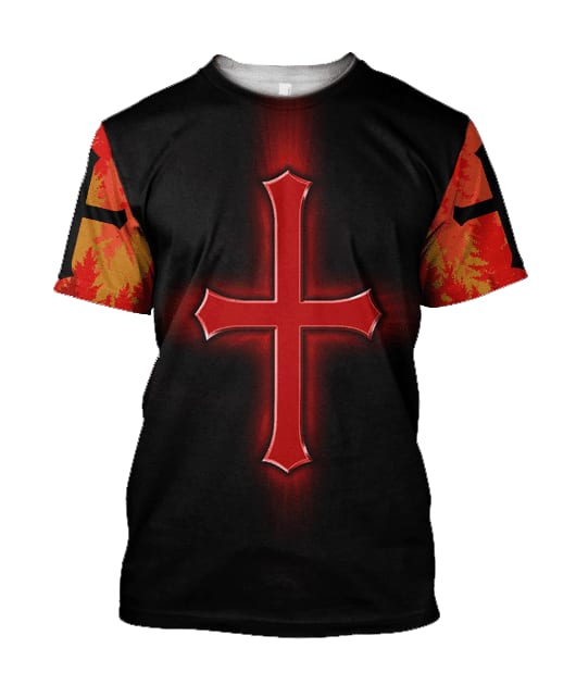 Red Cross Jesus Shirt - Christian 3D Shirt