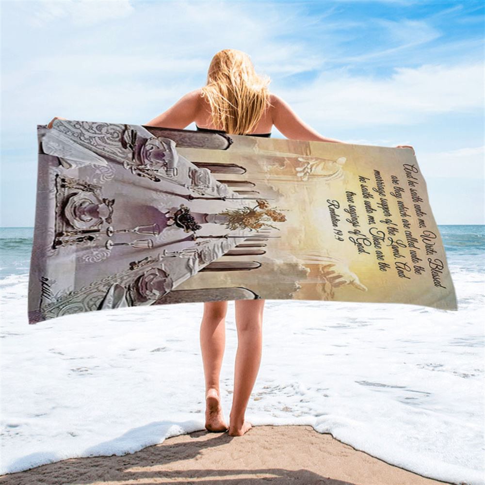 Revelation 199 Beach Towel - These Are The True Sayings Of God