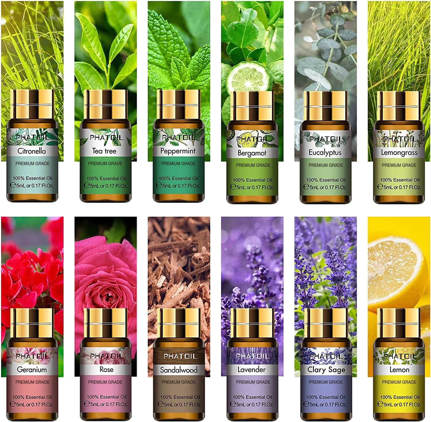 Pure natural aromatic essential oils