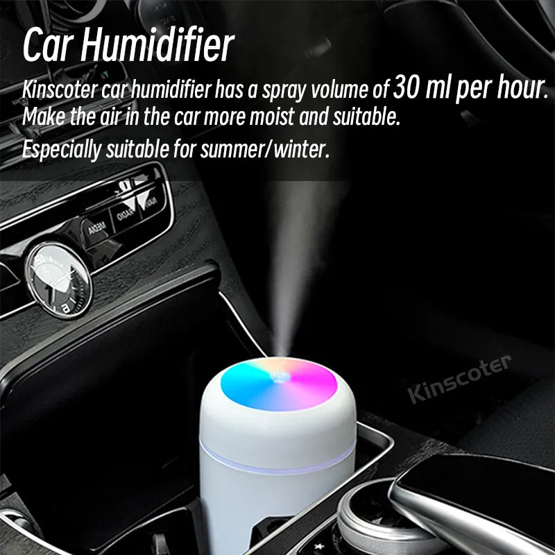 Romantic Air Humidifier USB Lamp Essential Oil Diffuser Car Purifier Aroma Anion Mist Maker