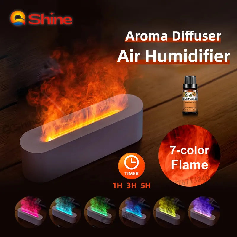 Flame Aroma Diffuser Air Humidifier Ultrasonic Cool Mist