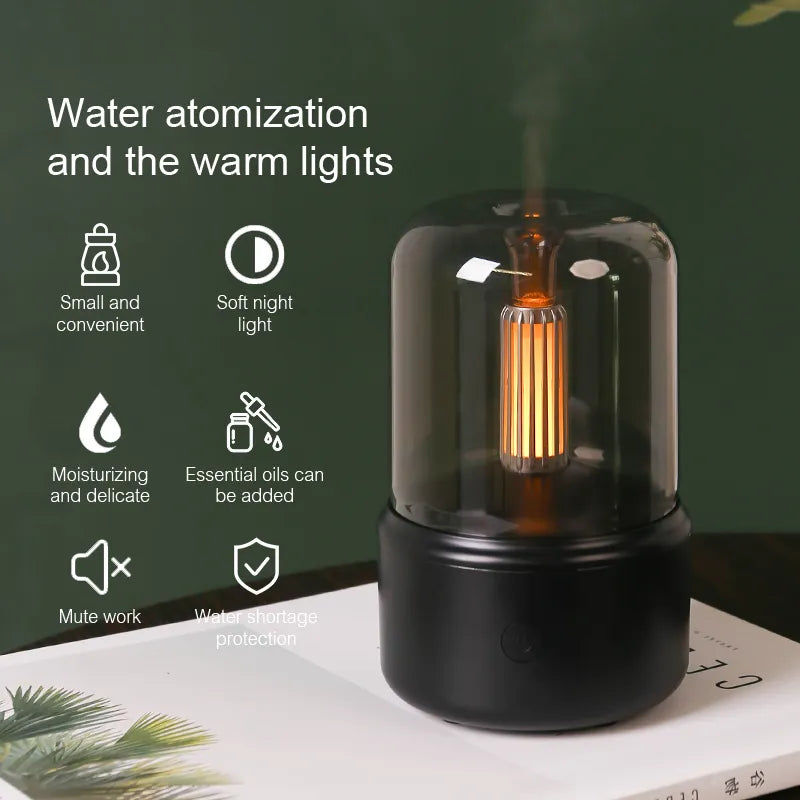 Air Humidifier Essential Oil Night Light Cold Mist Sprayer for Home Gift
