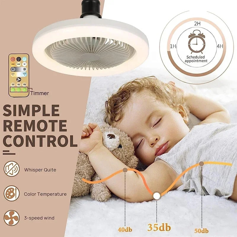 Smart 3-in-1 Ceiling Fan with Remote Control 30W