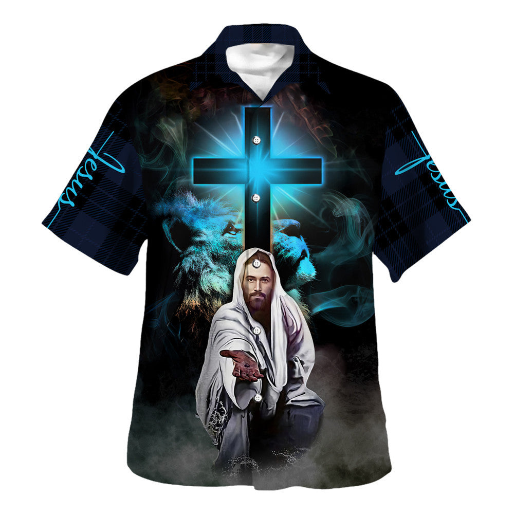 The Cross Jesus Way Market Miracle Worked Hawaiian Shirt - Christian Hawaiian Shirt - Religious Hawaiian Shirts