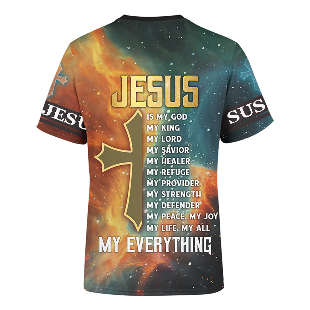 The King Jesus Lion 3d Unisex Shirt - Christian 3D Shirt