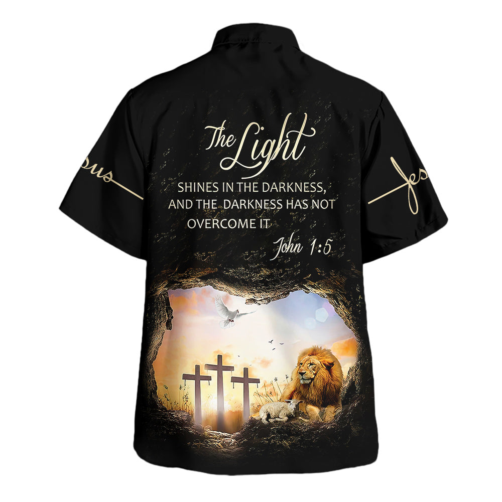 The Lion Of Judah Cros The Light Hawaiian Shirt - Christian Hawaiian Shirt - Religious Hawaiian Shirts