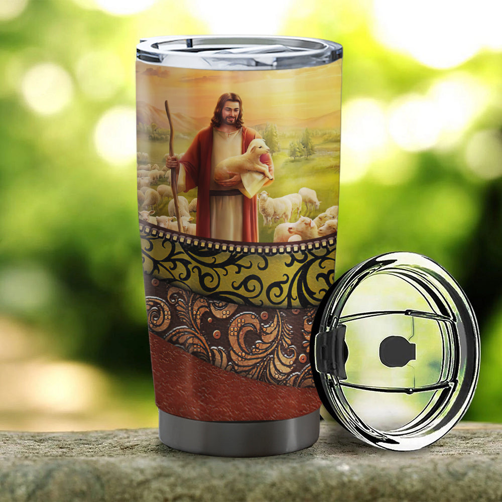 The Lord Is My Shepherd - Personalized Tumbler - Stainless Steel Tumbler - 20oz Tumbler - Tumbler For Cold Drinks