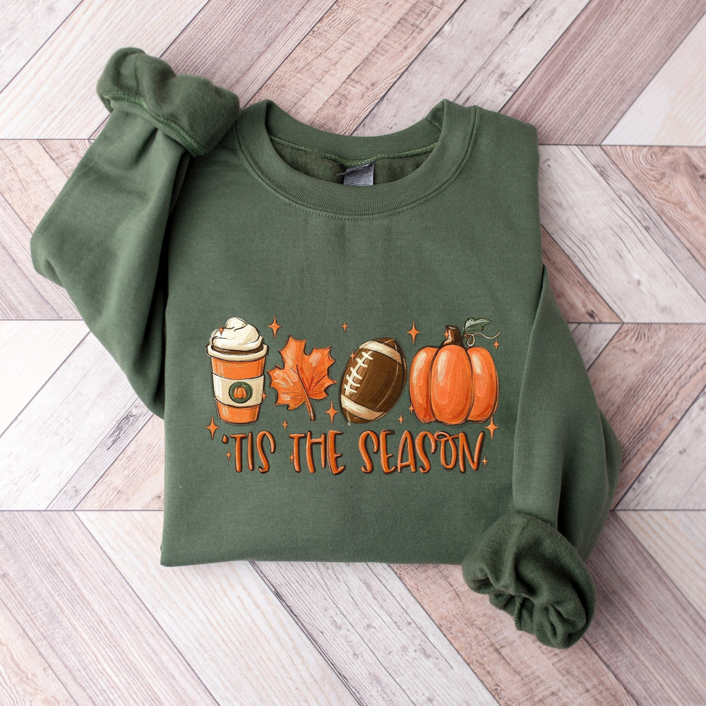 Tis the Season Fall Sweatshirt, Fall Football Sweatshirt, Football Shirt, Halloween Sweatshirt, Gamer Day, Tis the Season Sweatshirt