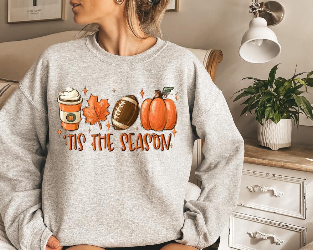 Tis the Season Fall Sweatshirt, Fall Football Sweatshirt, Football Shirt, Halloween Sweatshirt, Gamer Day, Tis the Season Sweatshirt