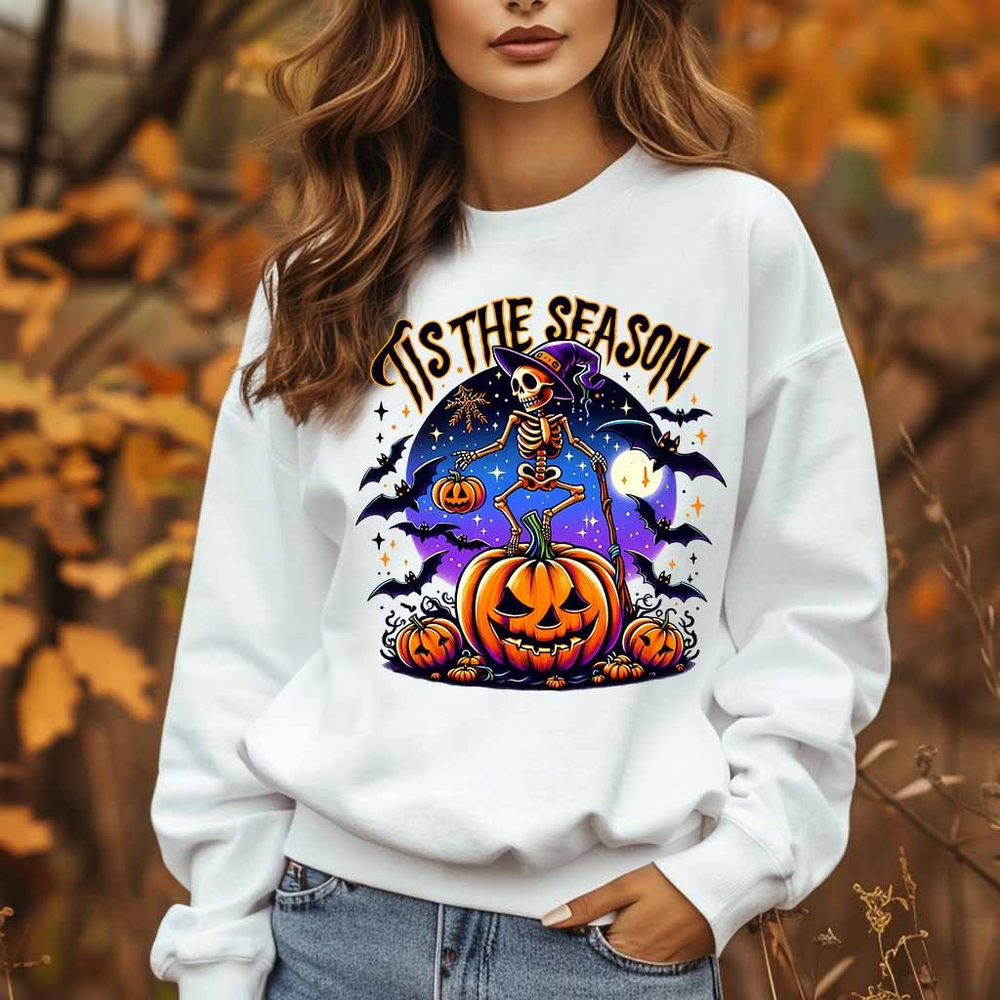 Tis the Season Sweatshirt, Fall Sweatshirt, Halloween Sweatshirt, Spooky Season Sweatshirt, Fall Vibes Sweatshirt, Retro Autumn Sweatshirt