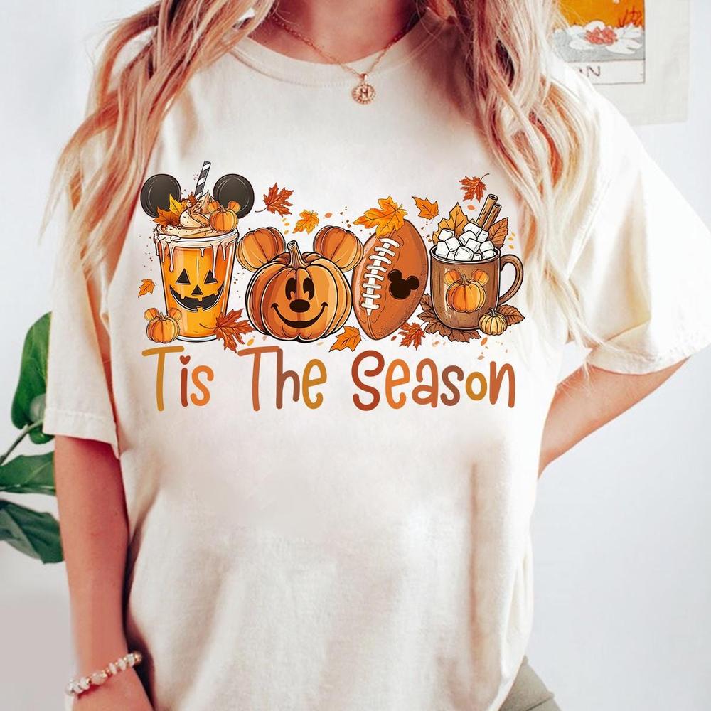 Tis the Season Shirt, Fall Shirt, Thanksgiving Shirt, Pumpkin Spice Shirt, Mikky Mouse Pumpkin Shirt, Football Shirt, Hello Autumn Shirt