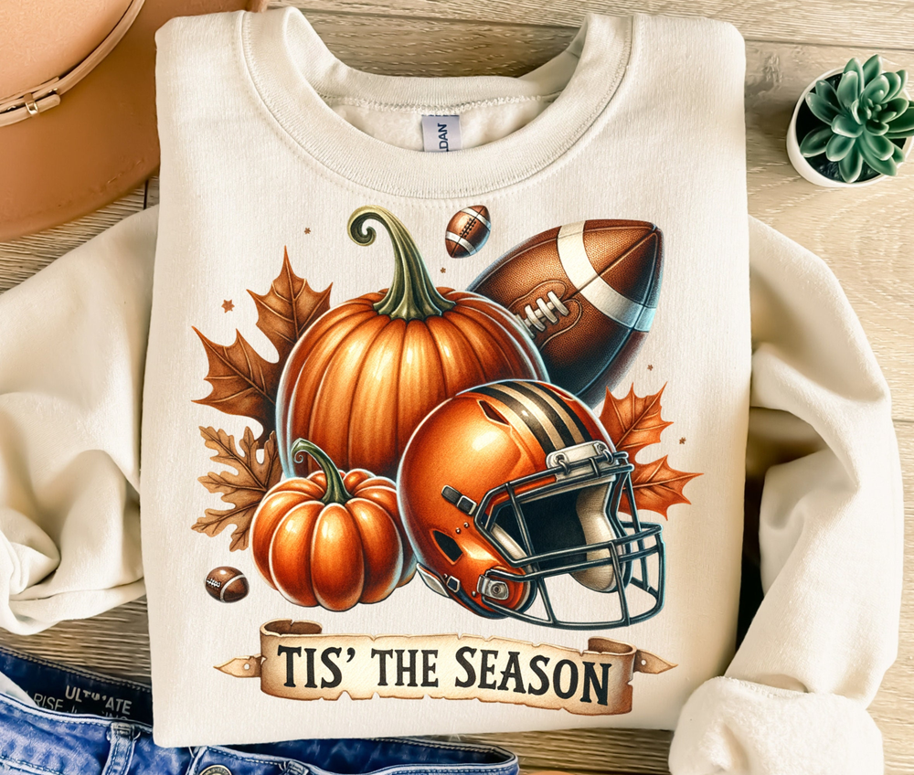 Tis the Season Sweatshirt, Fall Pumpkin Sweatshirt, American Football Sweatshirt