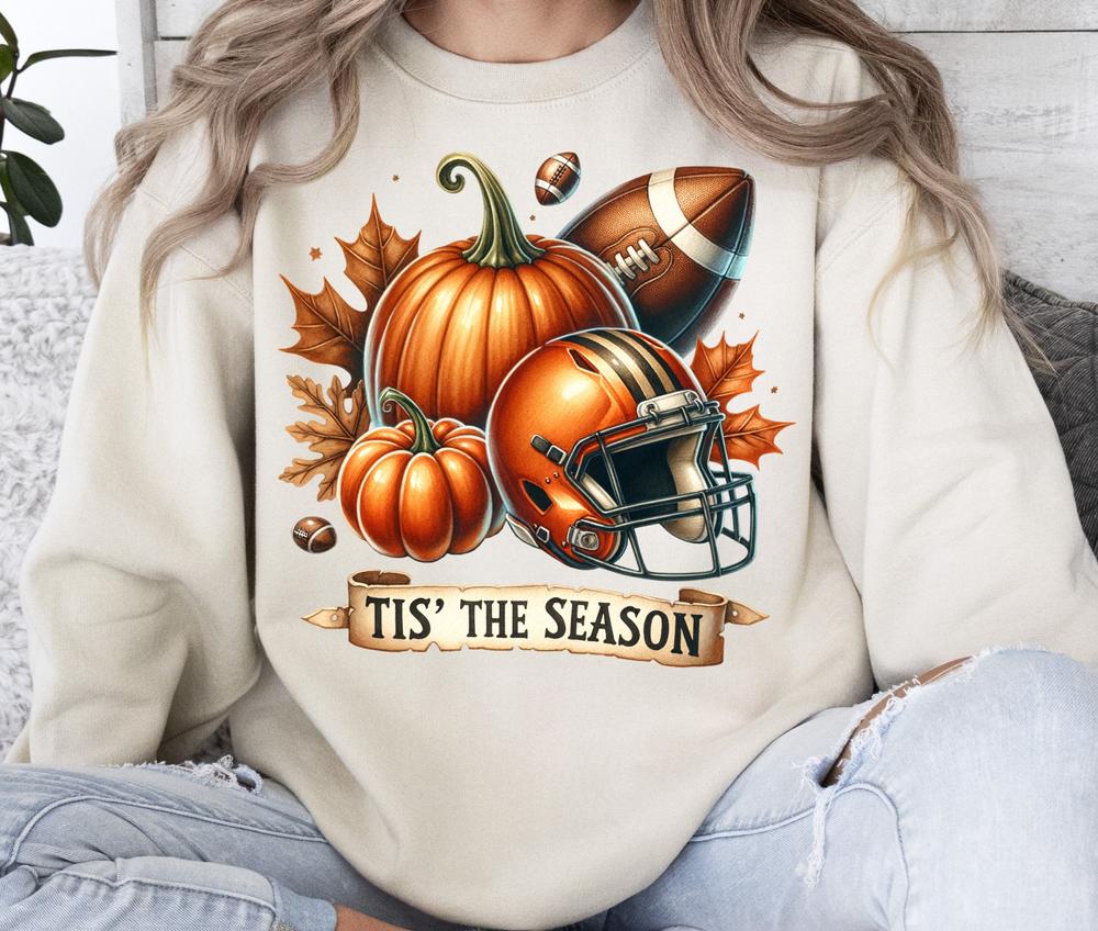 Tis the Season Sweatshirt, Fall Pumpkin Sweatshirt, American Football Sweatshirt