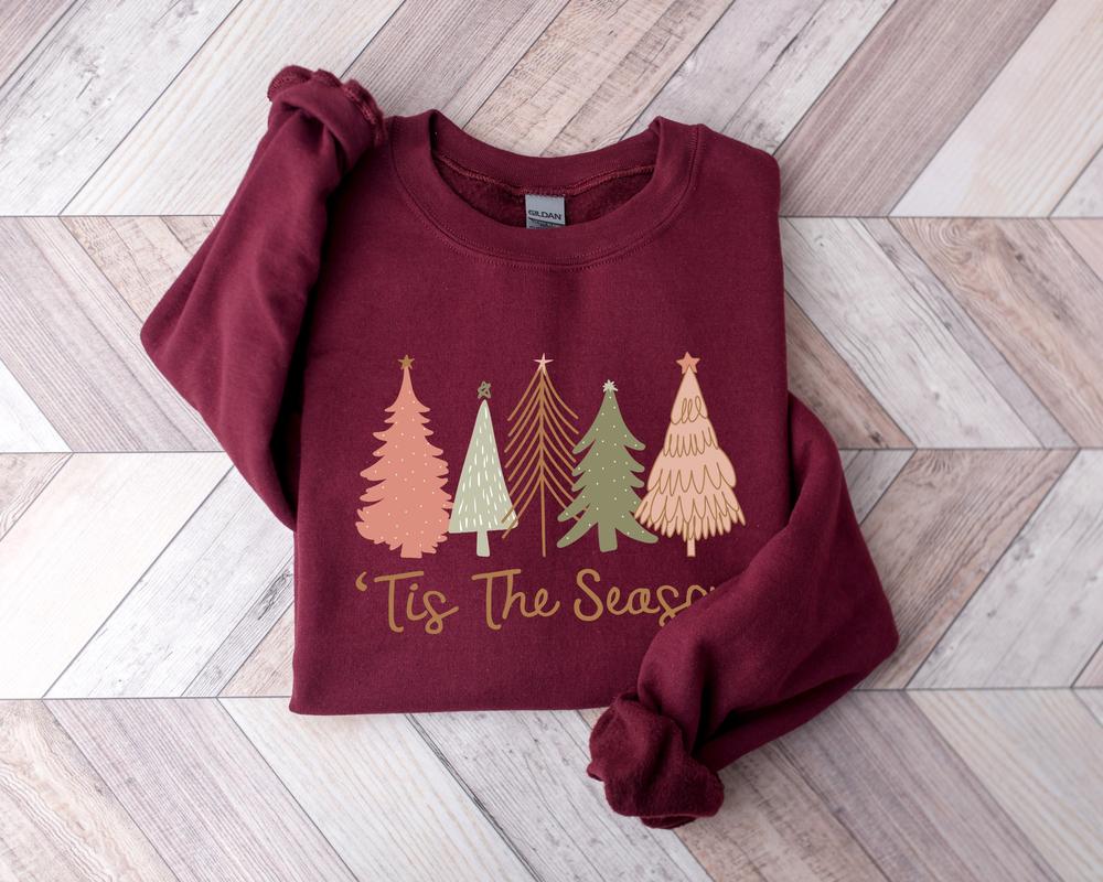 Tis the Season Sweatshirt, Christmas Sweatshirt, Christmas, Christmas Tree Sweatshirt, Funny Christmas Sweatshirt