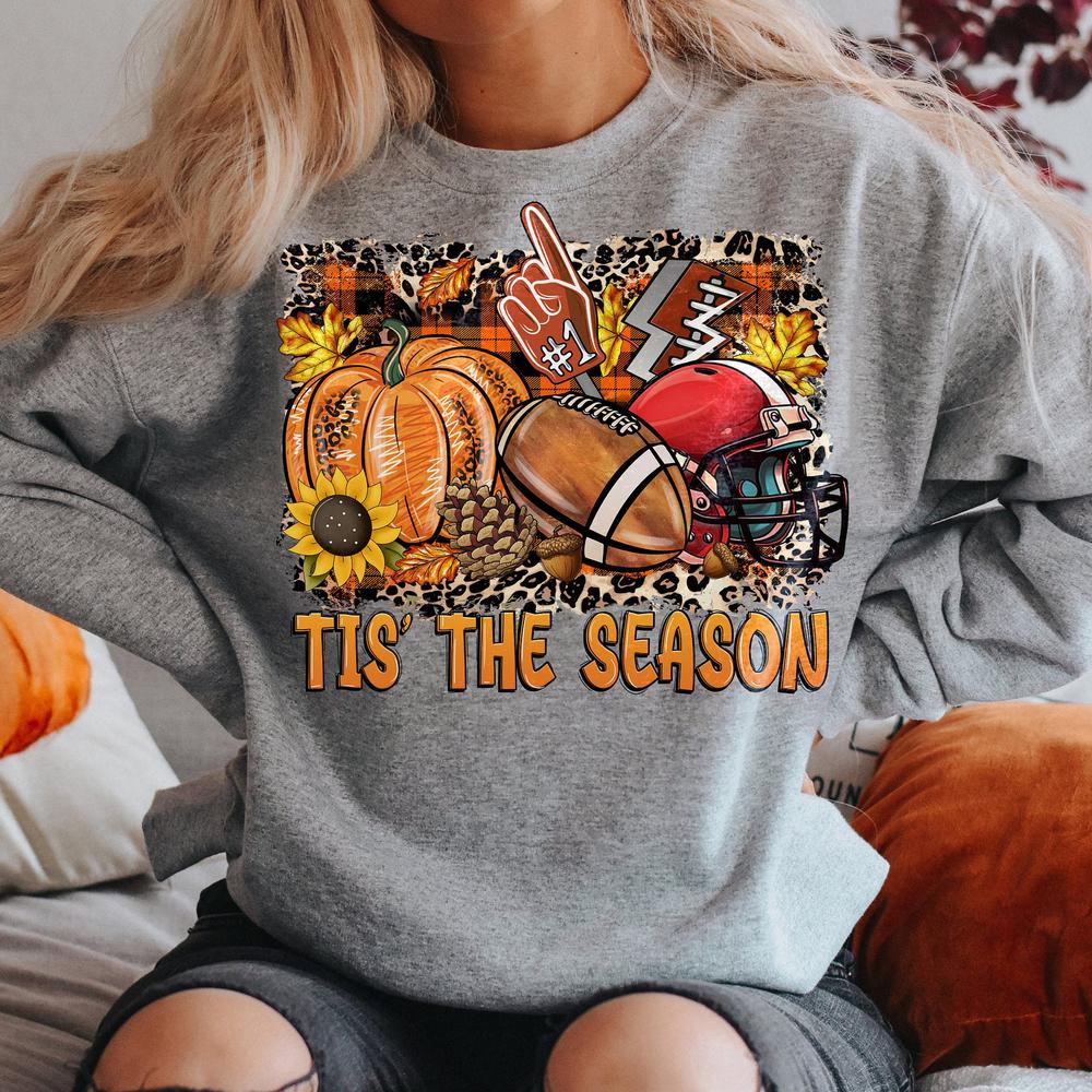 Tis the Season American Football Sweatshirt, Sublimation Design, Fall Sweatshirt, American Football Sweatshirt, Fall Pumpkin Sweatshirt