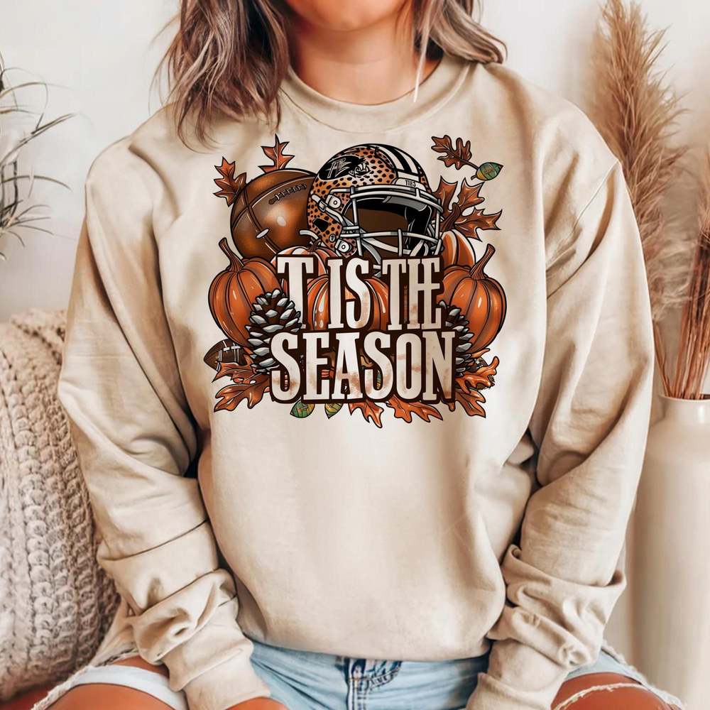 Tis the Season Sweatshirt, American Football Sweatshirt, Fall Pumpkin Sweatshirt