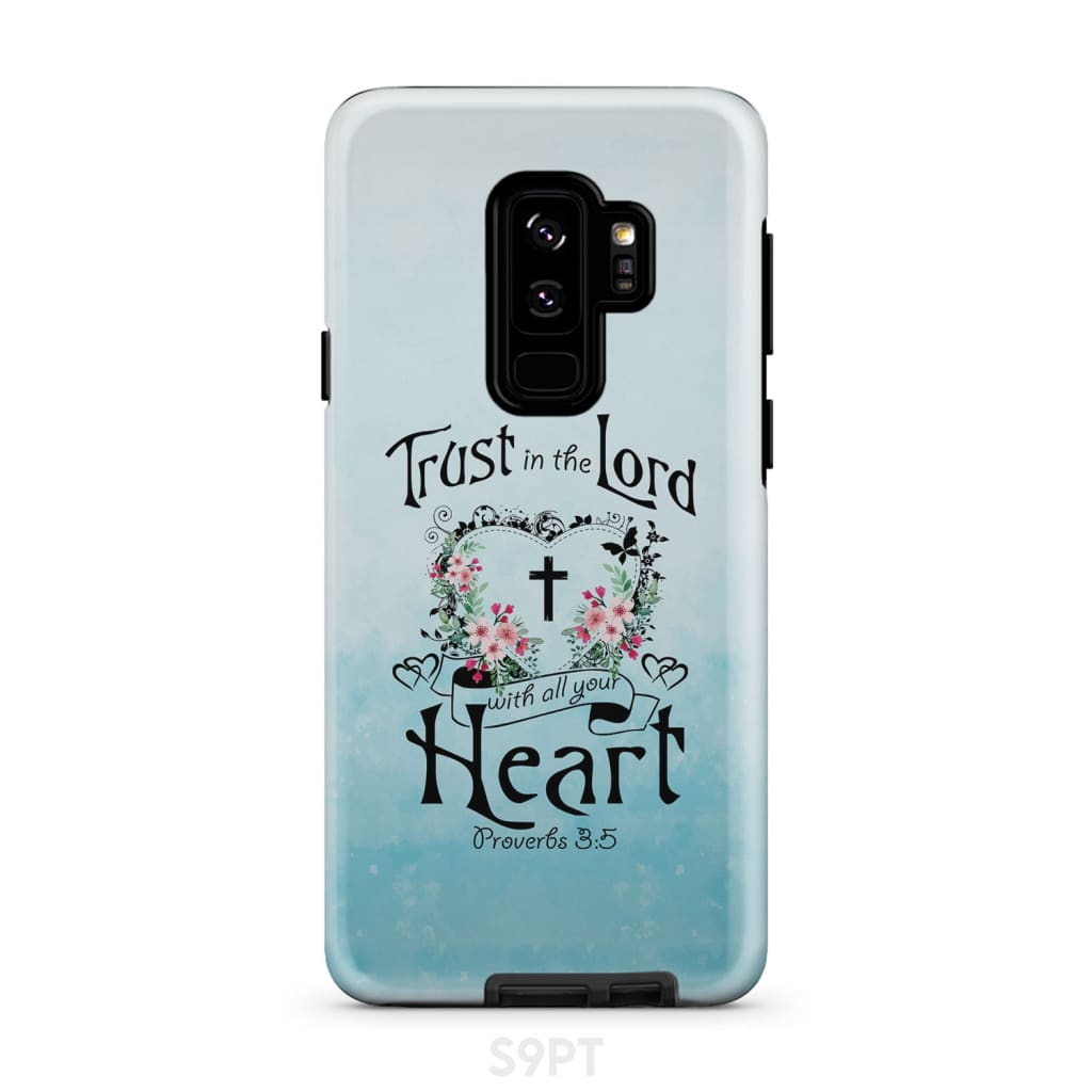 Trust In The Lord With All Your Heart Proverbs 35 Phone Case - Inspirational Bible Scripture iPhone Cases