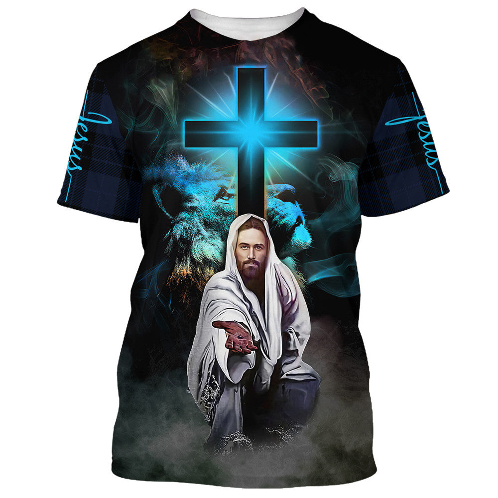 Way Maker Miracle Worker Jesus Stretched Out His Hand 3d T-Shirts - Christian Shirts For Men&Women