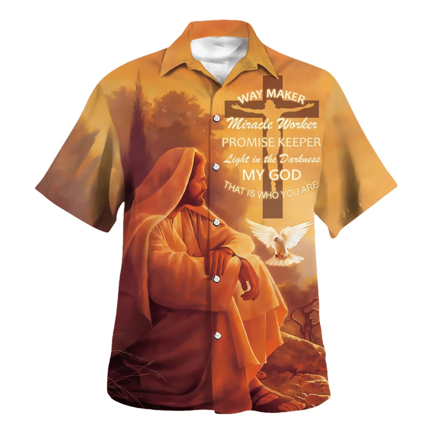 Way Marker Miracle Worker Promise Keeper Light In The Darkness My God Hawaiian Shirt - Christian Hawaiian Shirt - Best Hawaiian Shirts