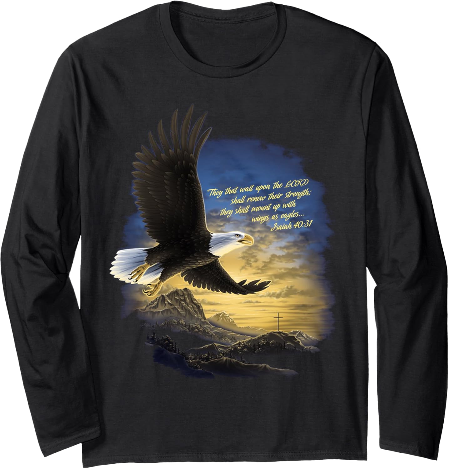 Wings as Eagles Isaiah 4031 Long Sleeve T Shirt Christian Long Sleeve