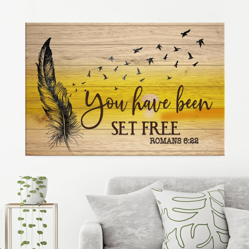 You Have Been Set Free Romans 622 Canvas Wall Art - Christian Canvas - Faith Canvas