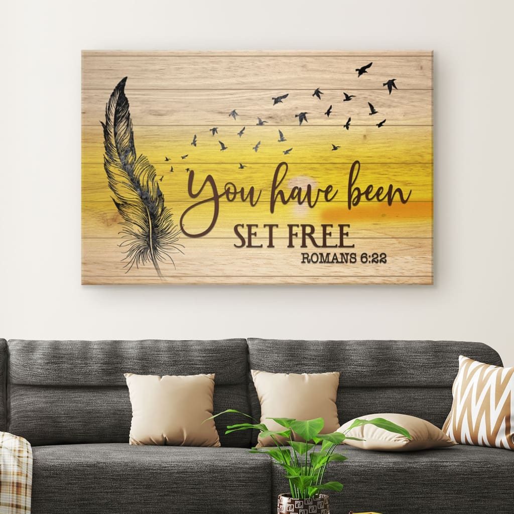 You Have Been Set Free Romans 622 Canvas Wall Art - Christian Canvas - Faith Canvas