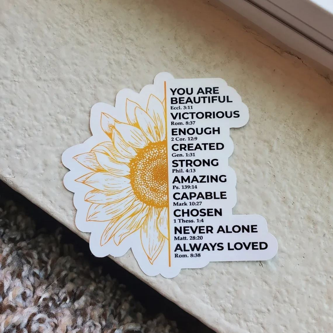 You Are Beautiful Christian Stickers