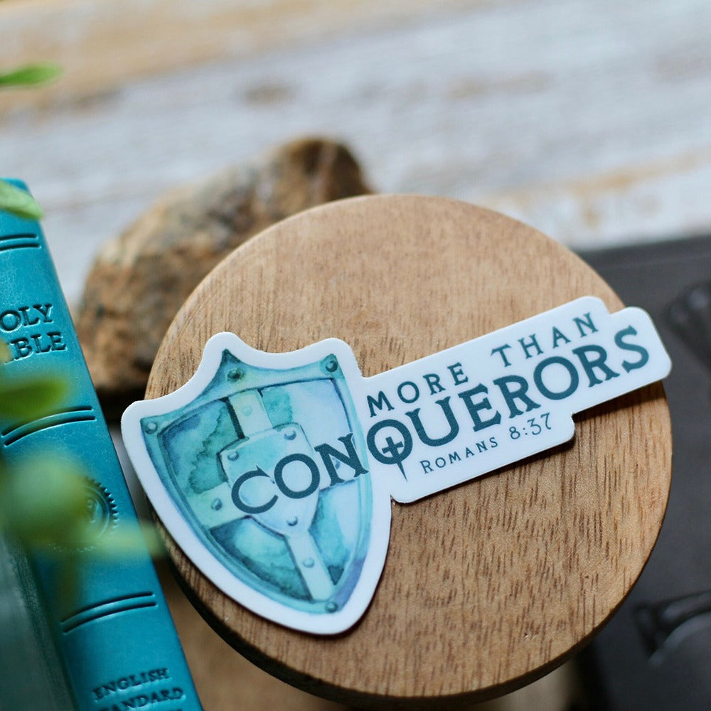 More Than Conquerors Christian Sticker