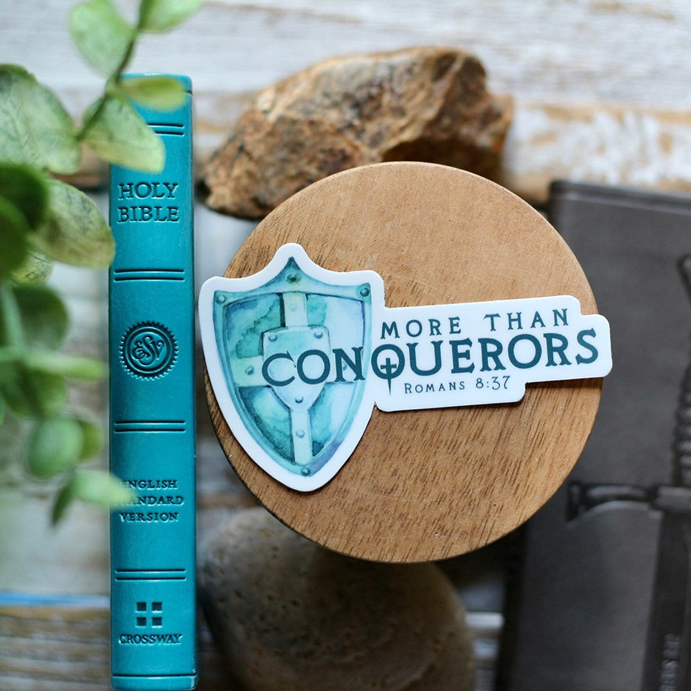 More Than Conquerors Christian Sticker