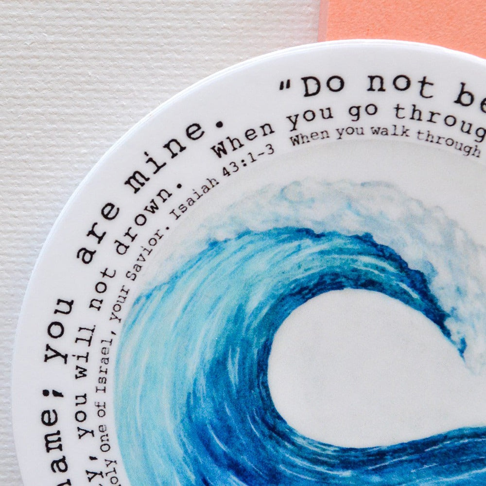 When You Go Through Deep Waters I Will Be With You Isaiah Christian Sticker