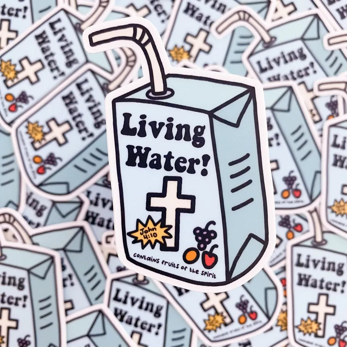 Living Water Christian Stickers