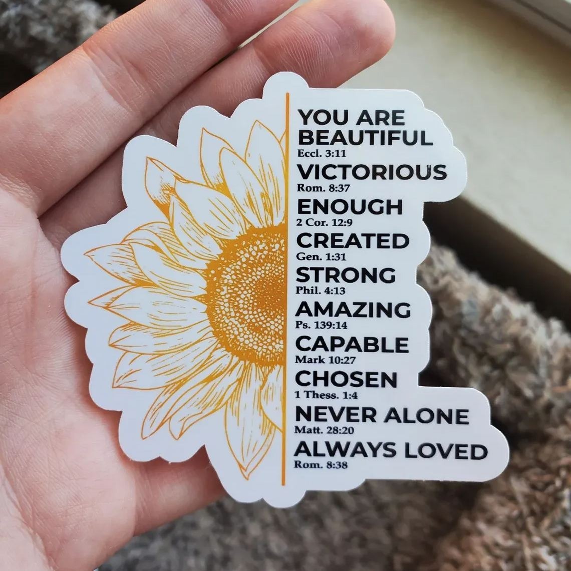 You Are Beautiful Christian Stickers