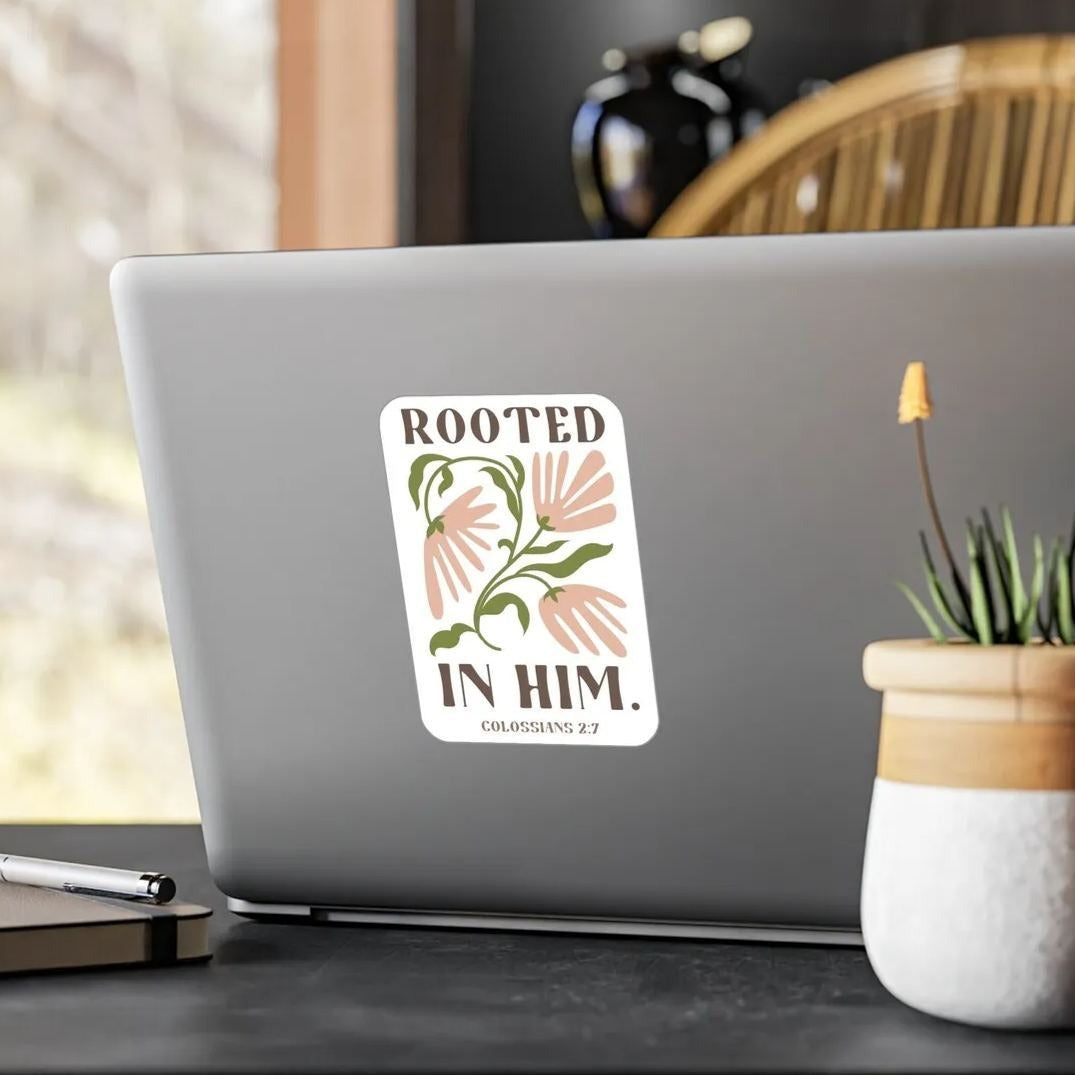 Rooted In Him Christian Sticker